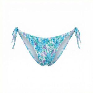 AQUA Smocked Side Tie Bikini Bottom